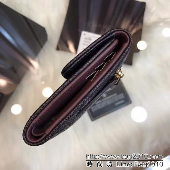CHANEL香奈兒 經典系列 CF短三折錢包 後面有零錢包 荔枝紋頭層牛皮 82288  DJC3127